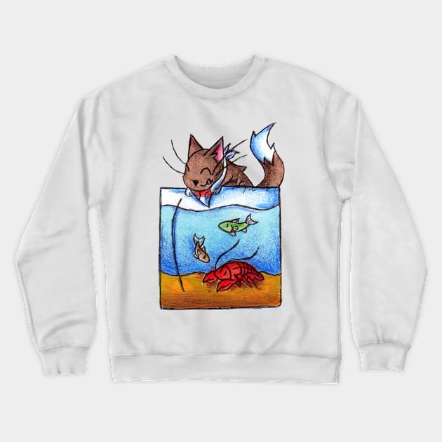 Fishy Friday Crewneck Sweatshirt by KristenOKeefeArt